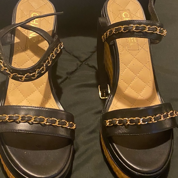 Authentic Chanel Wedges - Picture 2 of 5